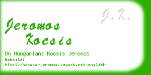 jeromos kocsis business card